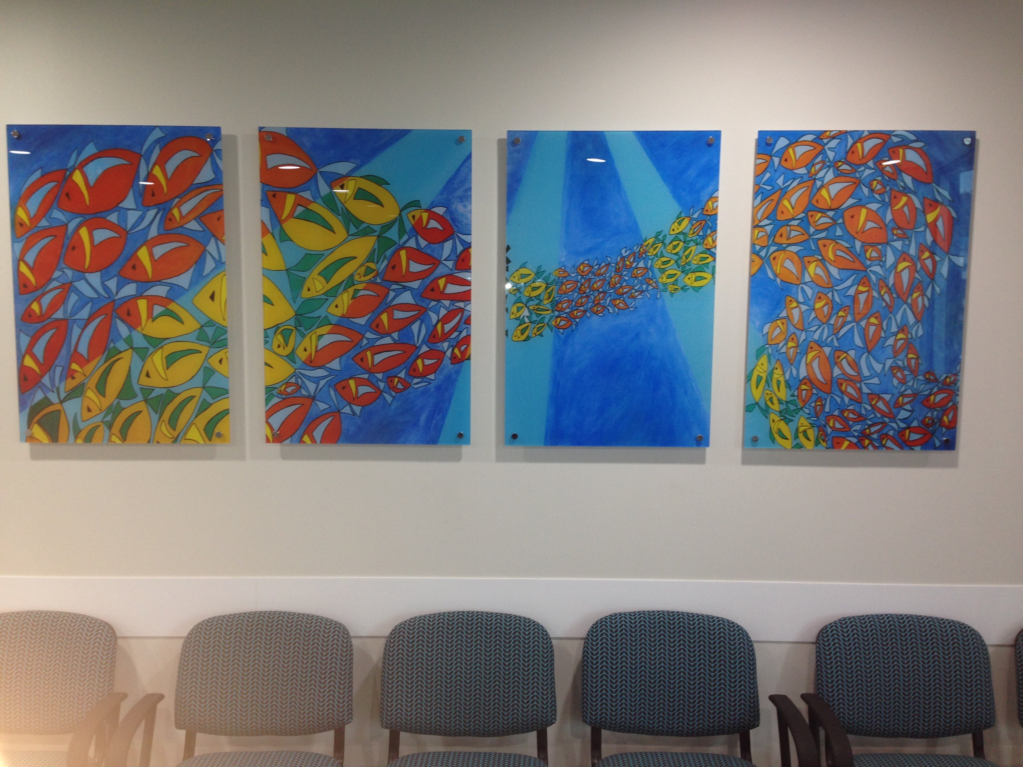 Kayay Art Installation at Boulevard Family Practice Toronto NSW - Saretta Art & Design