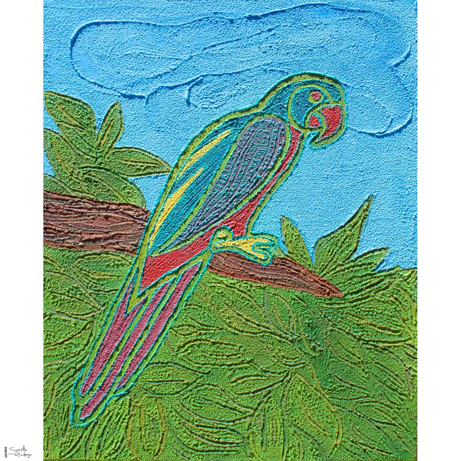 Dhuwulung - Lorikeet - Saretta Art & Design