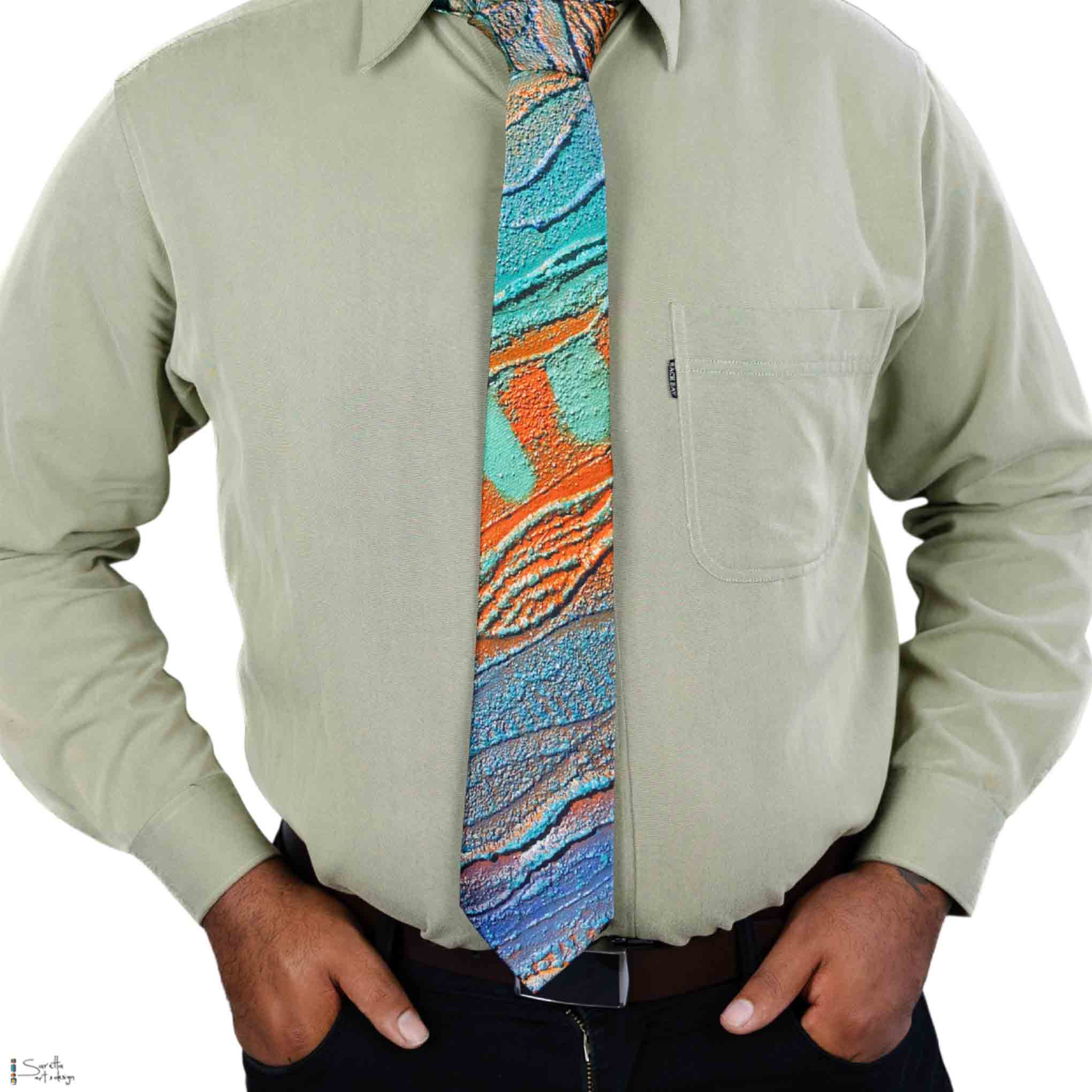 Silk Tie - Pamara - River
