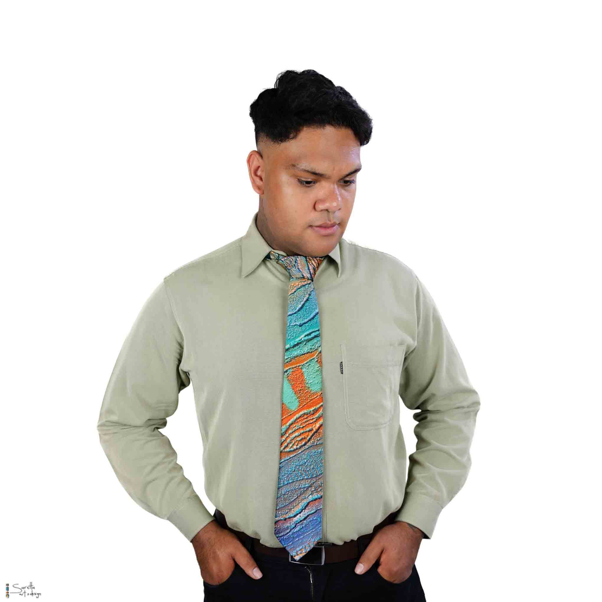 Silk Tie - Pamara - River