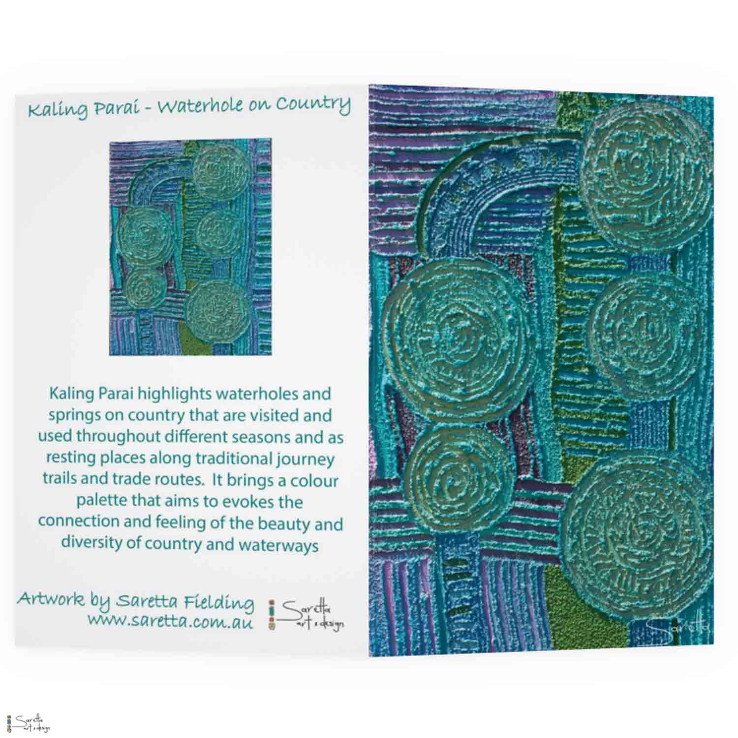 Greeting Card - Kaling Parai – Waterhole on Country