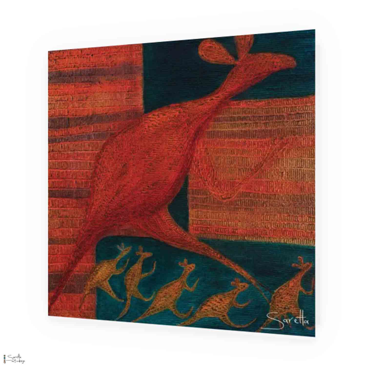 Greeting Card - Kaling Parai – Mowane - The Kangaroo inside Nobbys