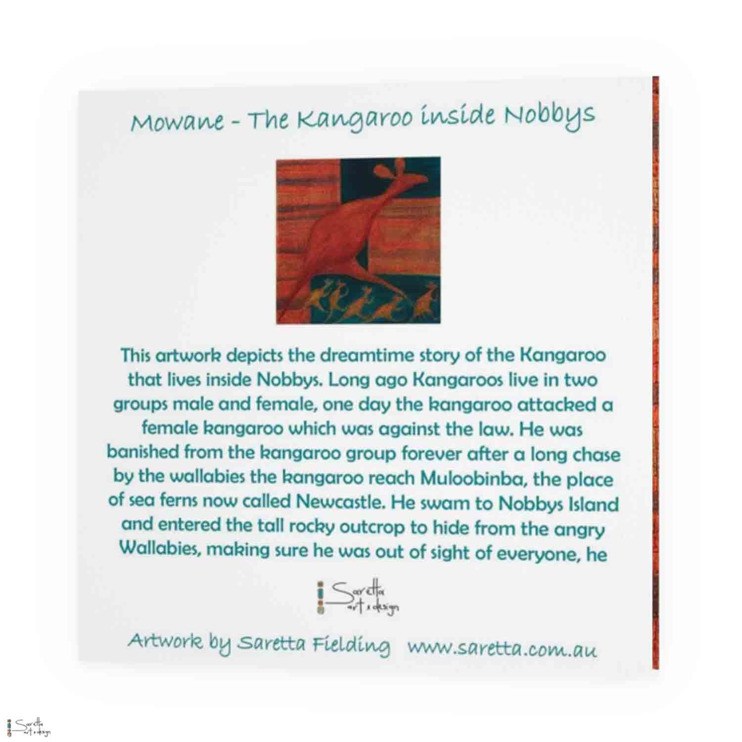 Greeting Card - Kaling Parai – Mowane - The Kangaroo inside Nobbys