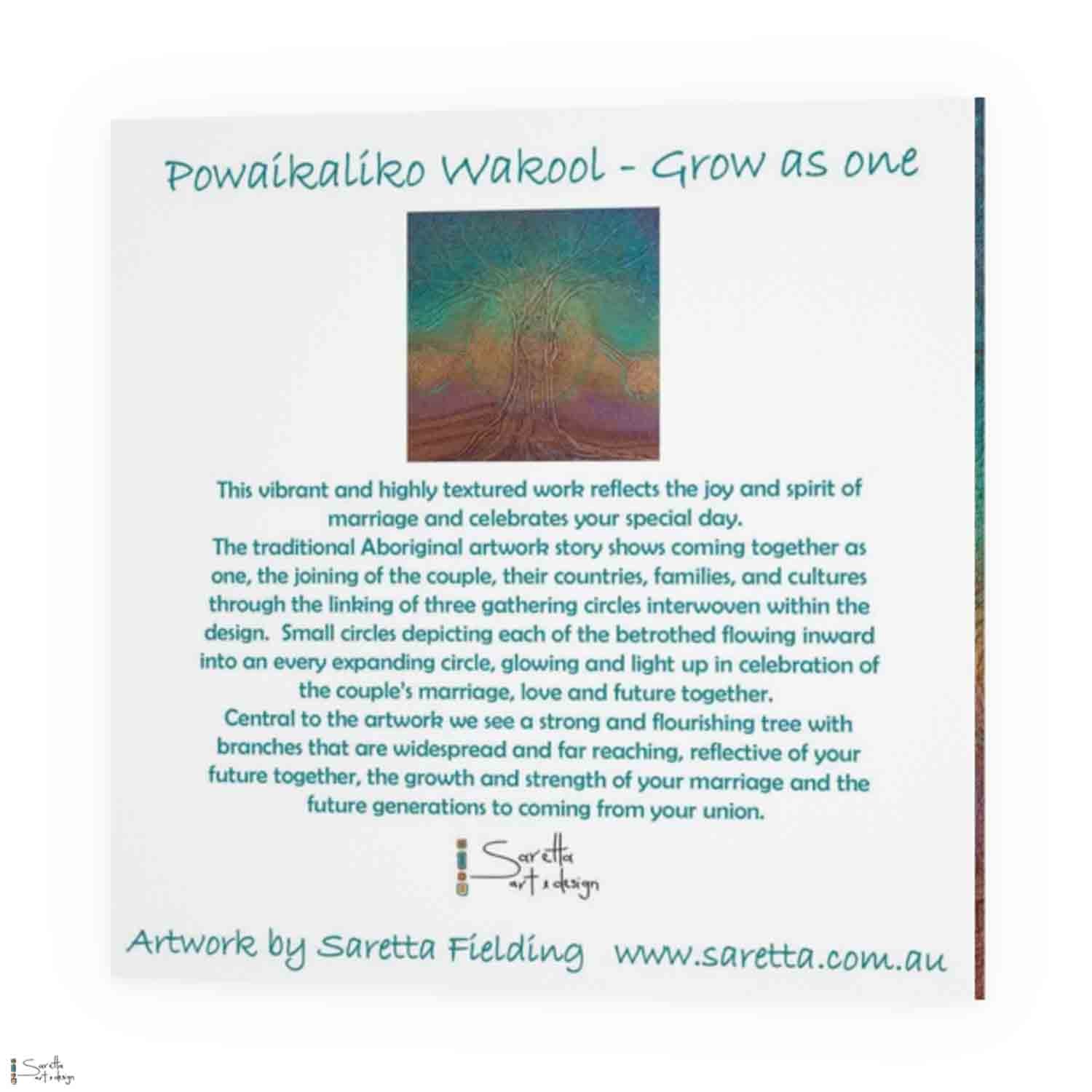 Greeting Card - Powaikaliko Wakool - Grow as one