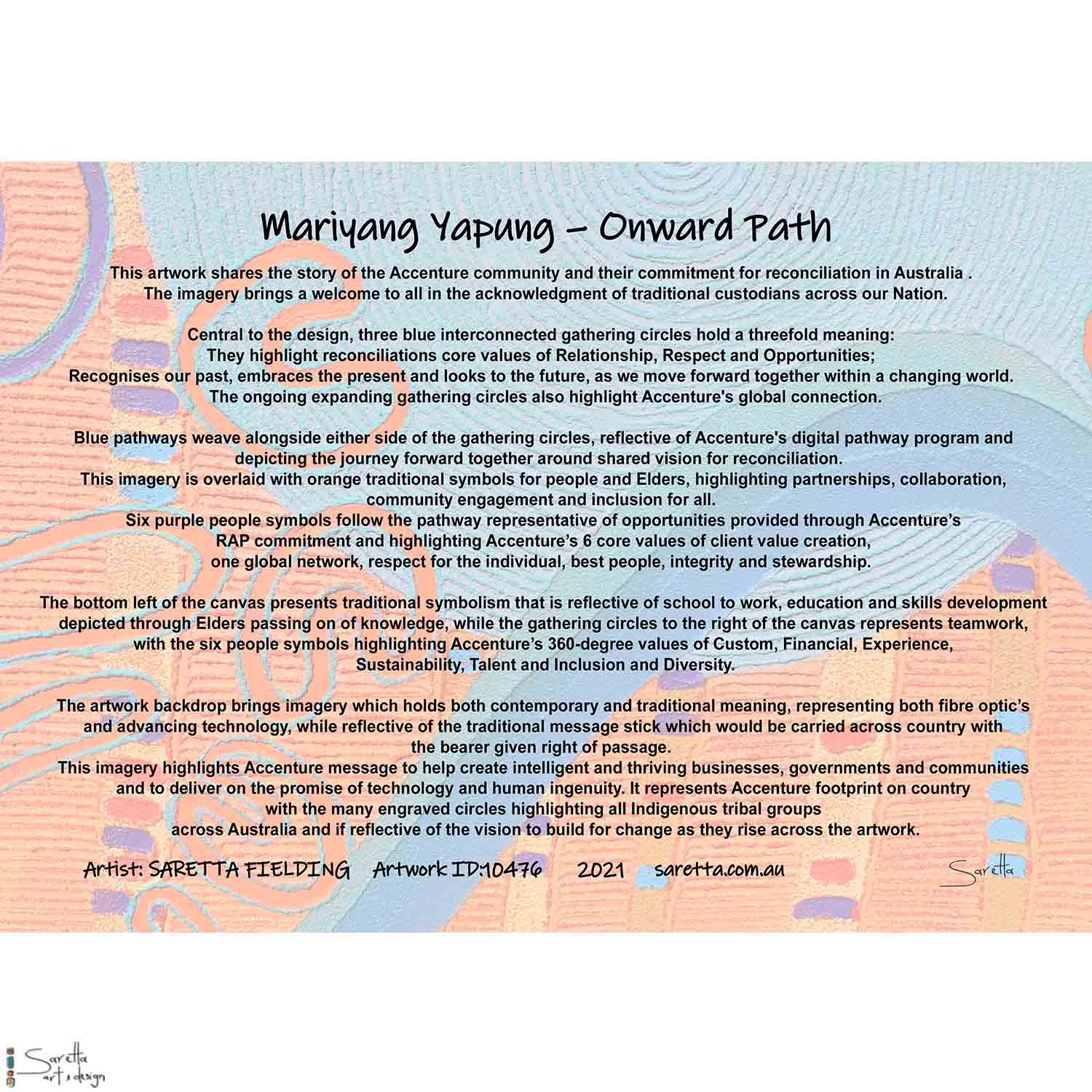 Accenture - Mariyang Yapung (Onward Path) - Saretta Art & Design
