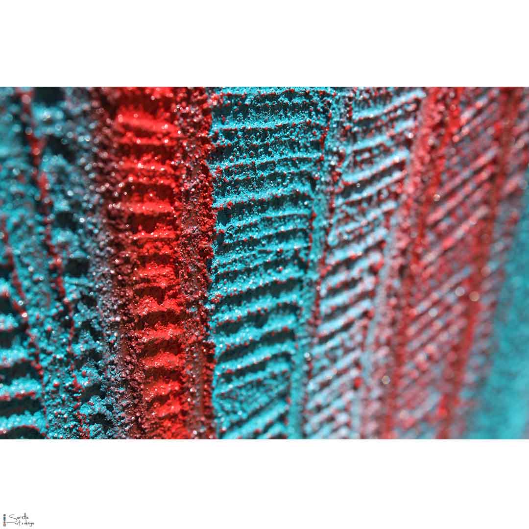 close up of Kinuring Parai - Wetlands Country 4 Aboriginal artwork by Saretta