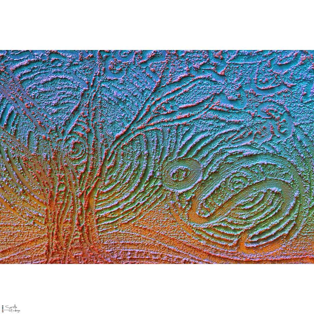 Close up of Malang Wakool - Together as one Original artwork by Saretta Fielding