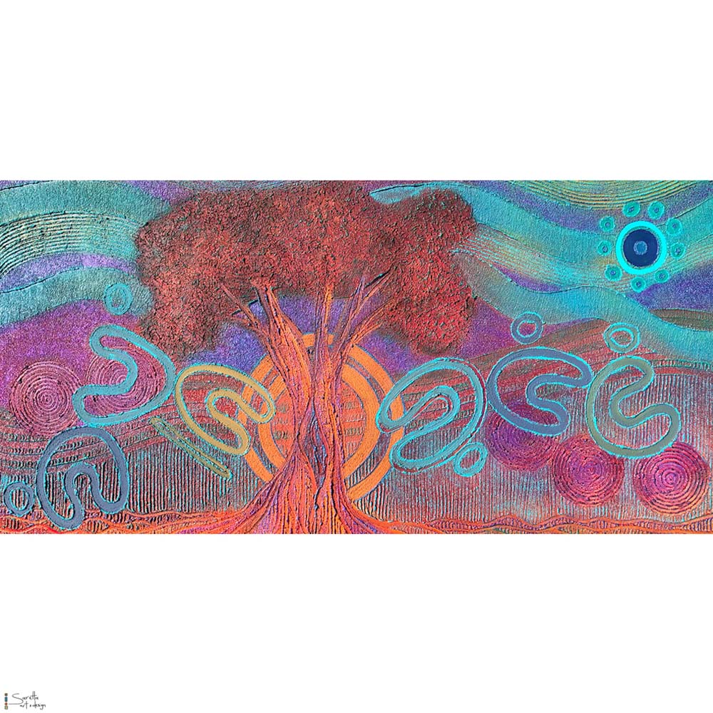 Mob Malang - Family Together Aboriginal artwork by Saretta