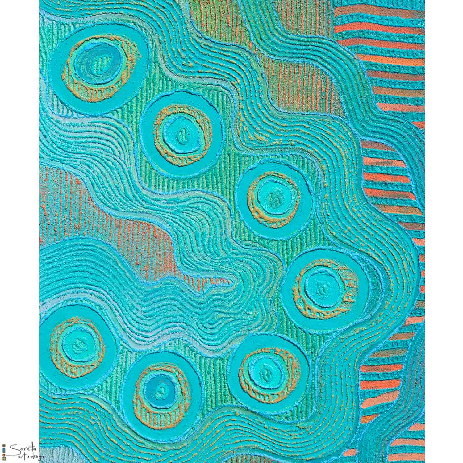 Kaling Yapung - Waterways - Saretta Art & Design