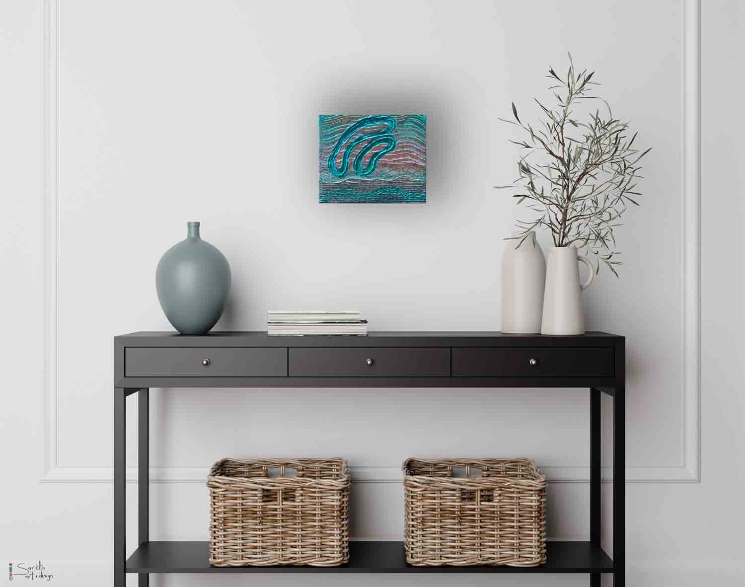Ngarokal Yapung – Elder Pathway series 2 artwork by Saretta Fielding insitu