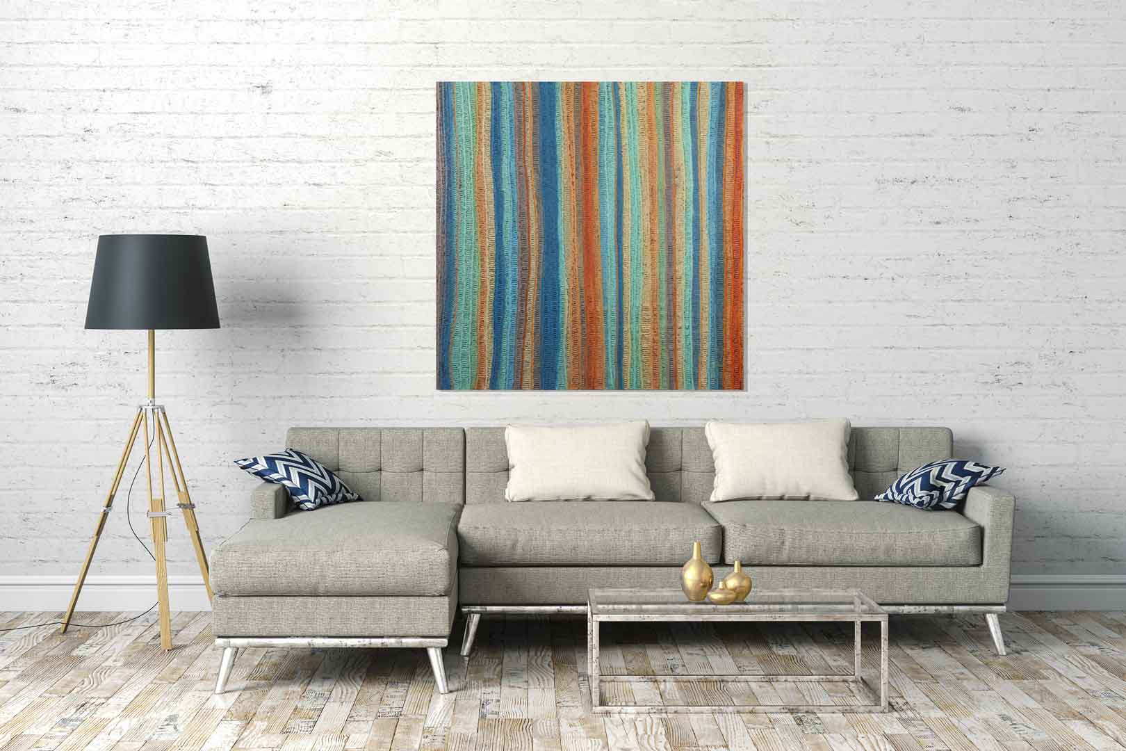 Canvas Print Bantimita – Message Stick series 3 - Saretta Art & Design