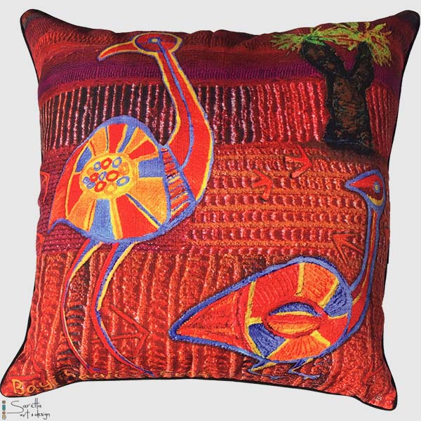 Cushion Cover - Totem Bayiibayii Emu - Saretta Art & Design