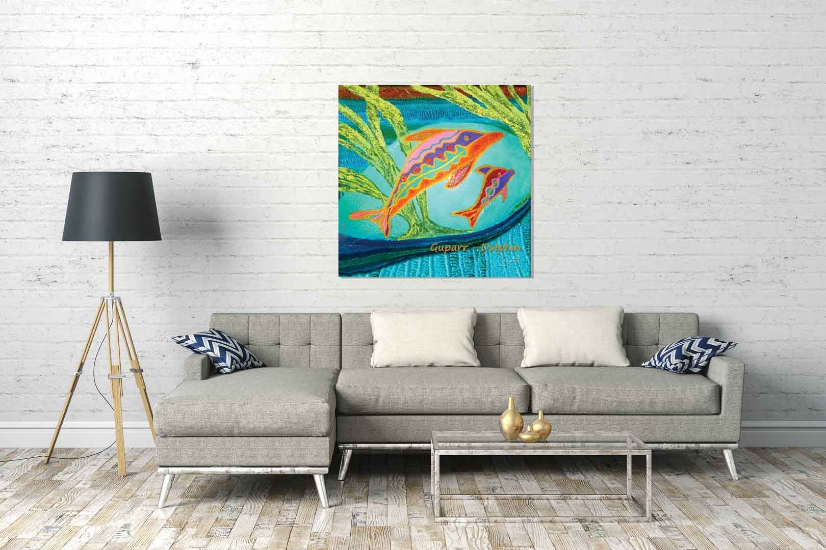 Canvas Print - Totem Guparr Dolphin - Saretta Art & Design