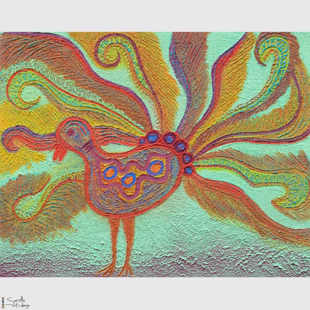 Canvas Print - KULKAL - LYREBIRD - Saretta Art & Design