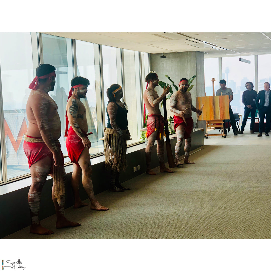 Burbuga Mura - Rising Path Mural for Laing O'Rourke - Saretta Art & Design