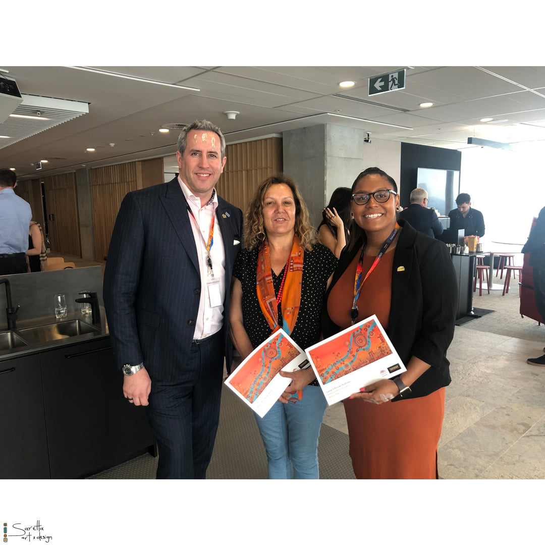 Burbuga Mura - Rising Path Mural for Laing O'Rourke - Saretta Art & Design