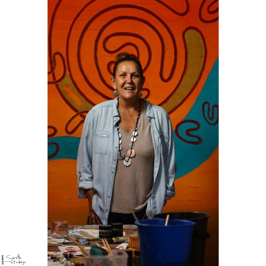 Burbuga Mura - Rising Path Mural for Laing O'Rourke - Saretta Art & Design