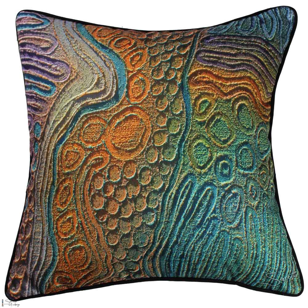 Cushion Cover - Ngaliinba Parai – Shared Country - Saretta Art & Design