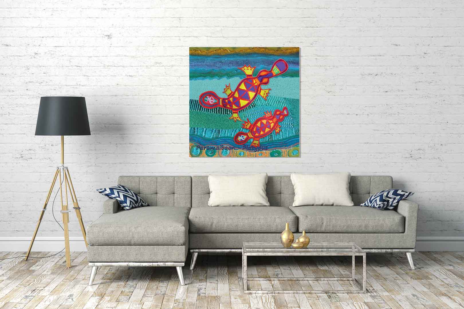 Canvas Print - Totem Paramaibaan Platypus - Saretta Art & Design