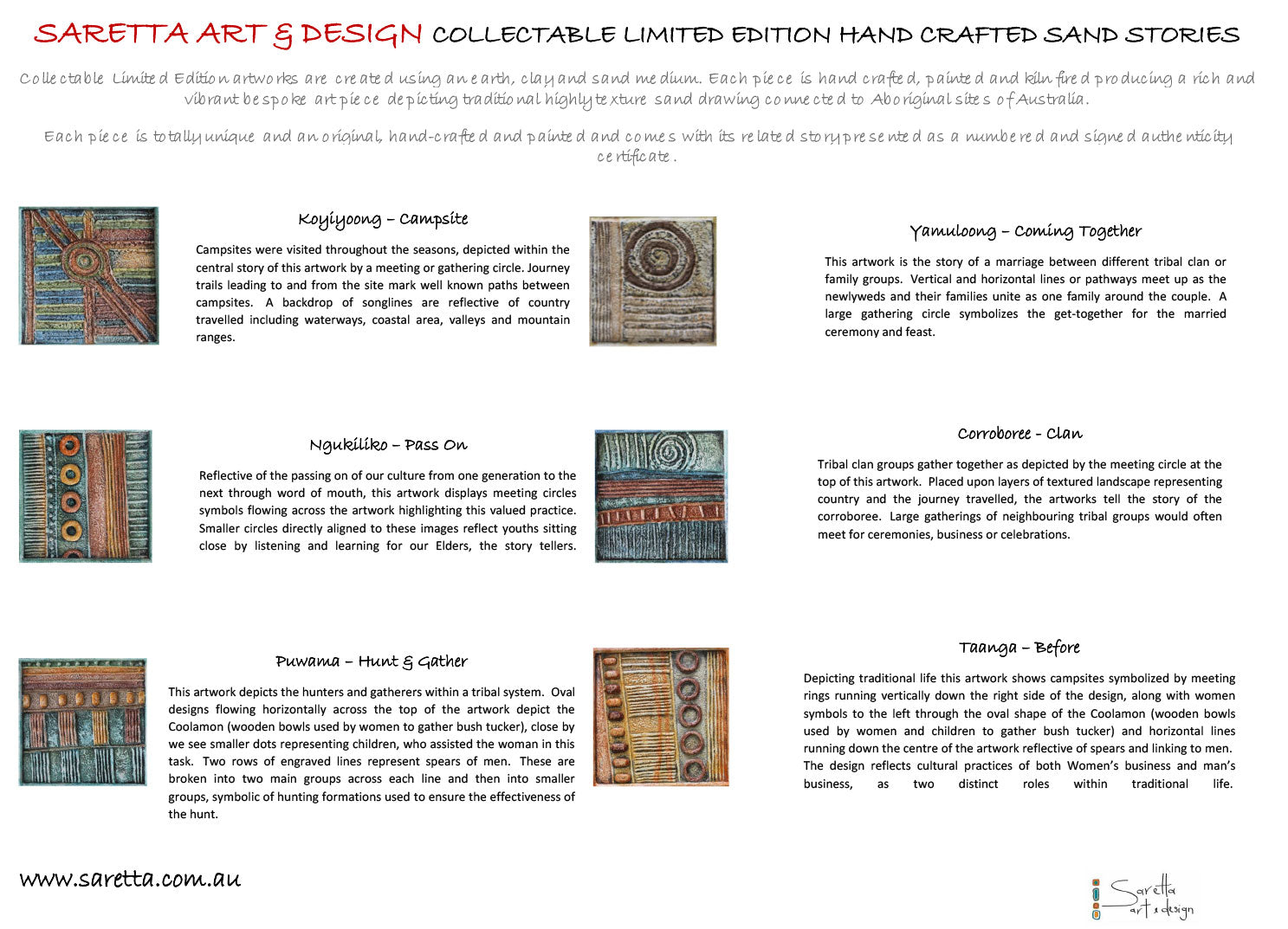 Sand Stories - Awabakal - Saretta Art & Design