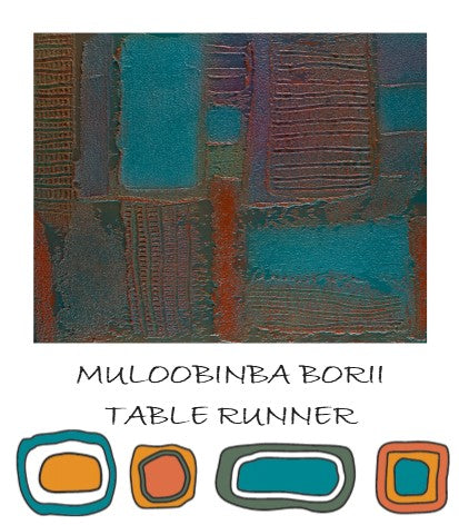 Table/Bed Runner - Muloobinba Borii - Newcastle Songlines - Saretta Art & Design