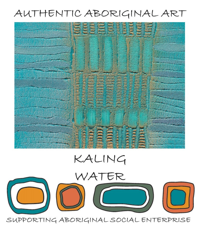Table/Bed Runner - Kaling - Water - Saretta Art & Design