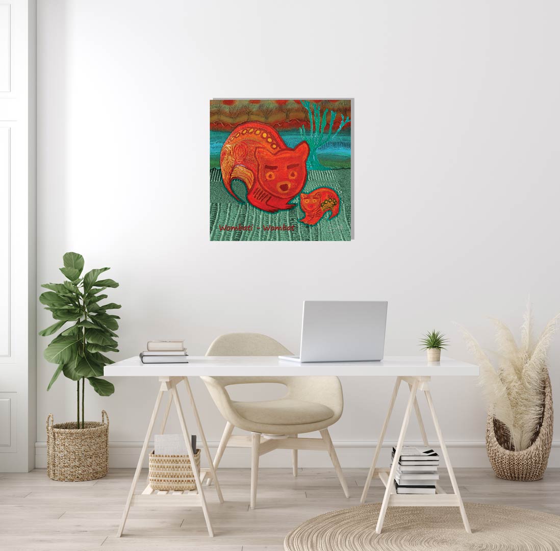Canvas Print - Totem Wombati Wombat - Saretta Art & Design