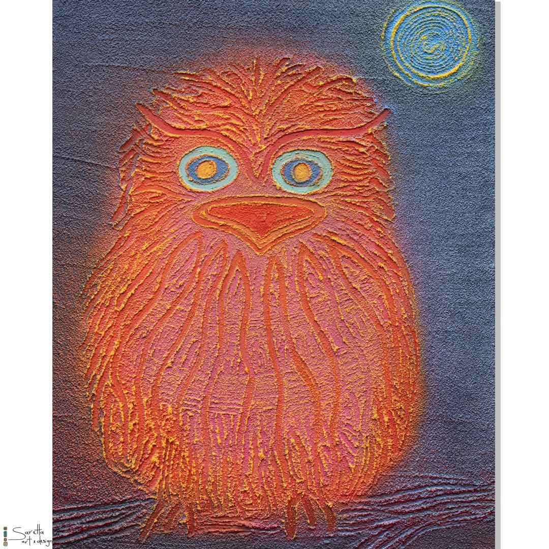 Canvas Print Yaayin - Tawny Frogmouth - Saretta Art & Design