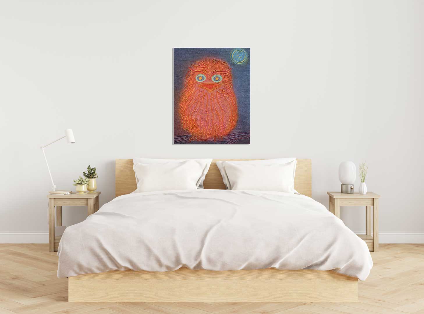 Canvas Print Yaayin - Tawny Frogmouth - Saretta Art & Design