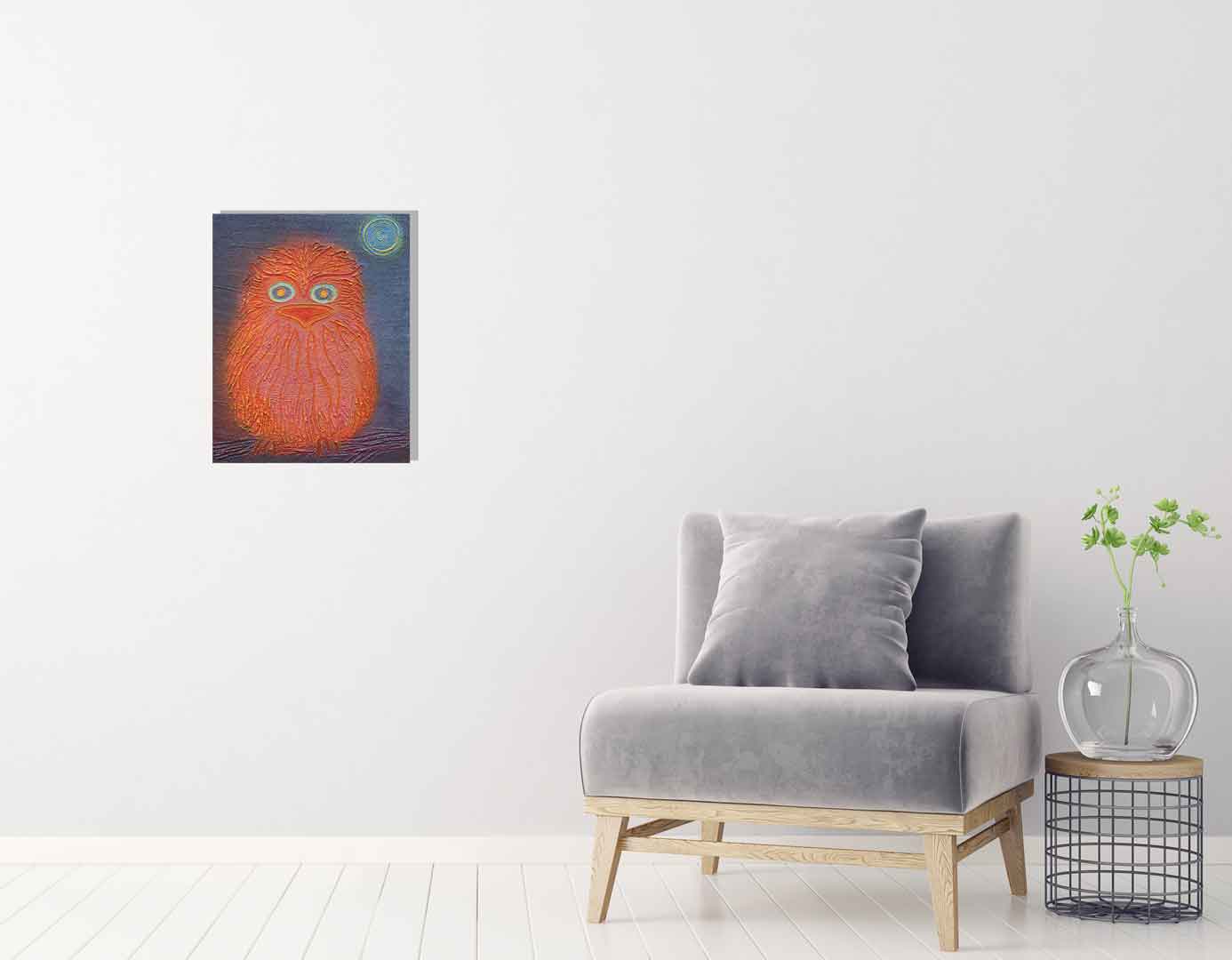 Canvas Print Yaayin - Tawny Frogmouth - Saretta Art & Design