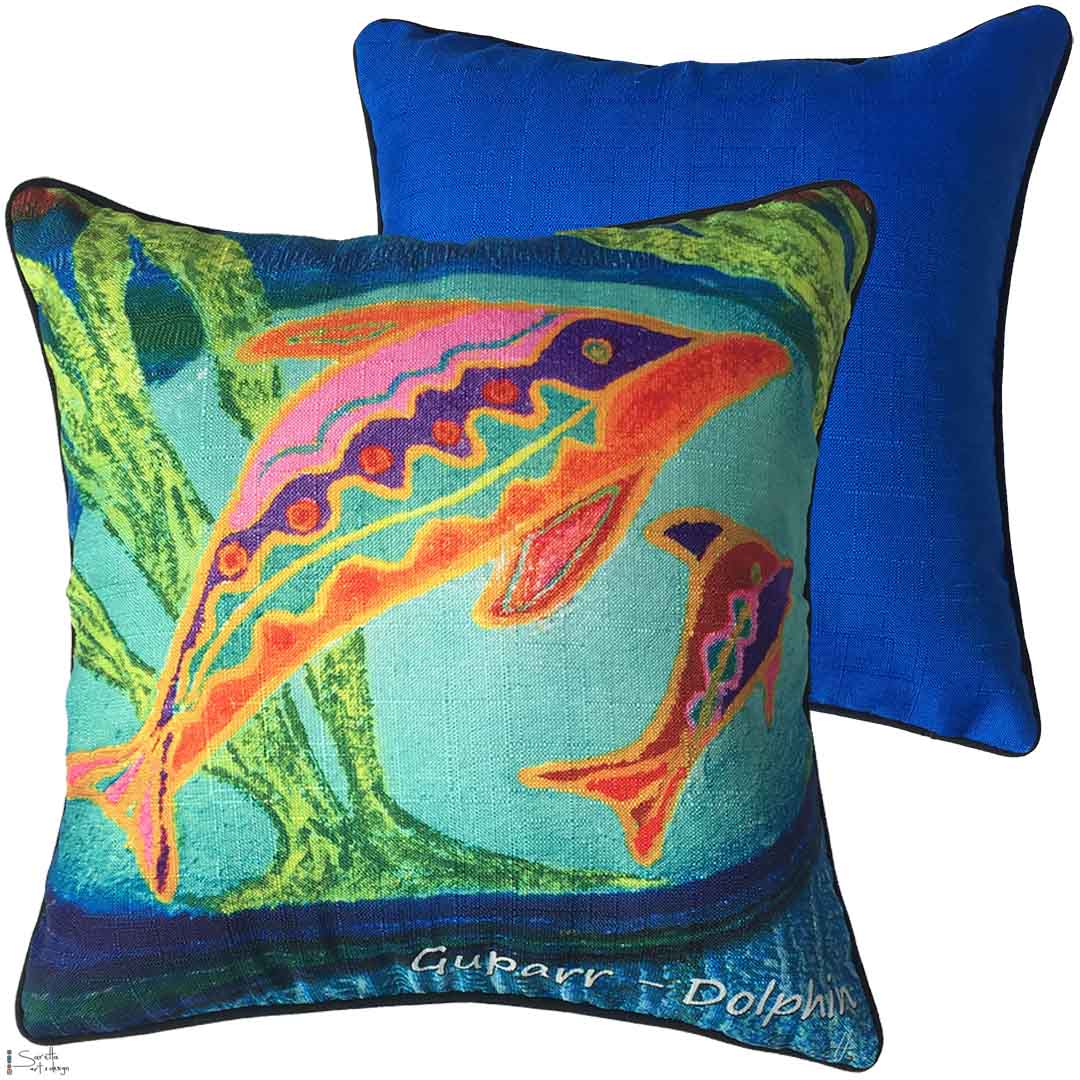 Cushion Cover - Totem Guparr Dolphin - Saretta Art & Design