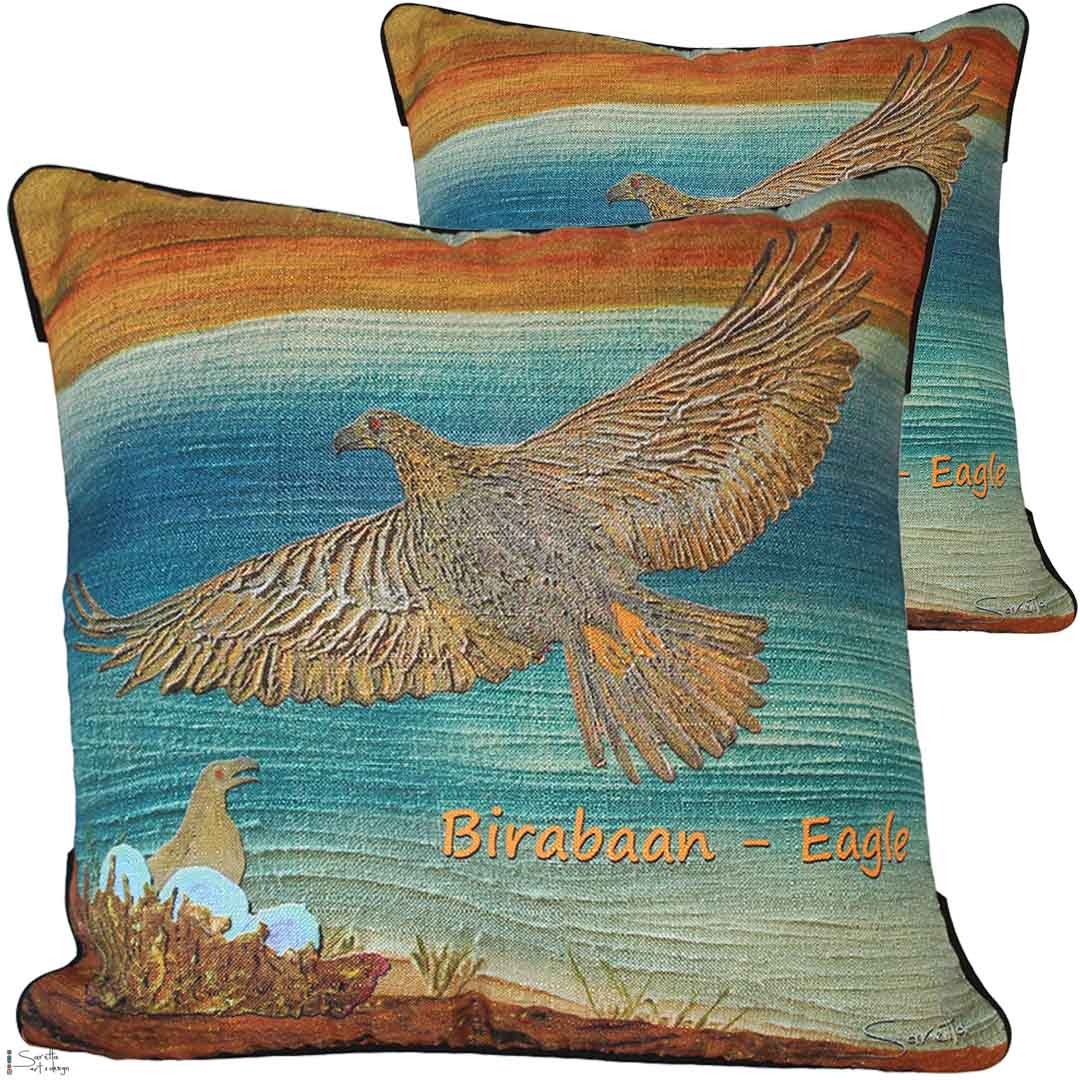 Cushion Cover - Totem Birabaan Eagle - Saretta Art & Design