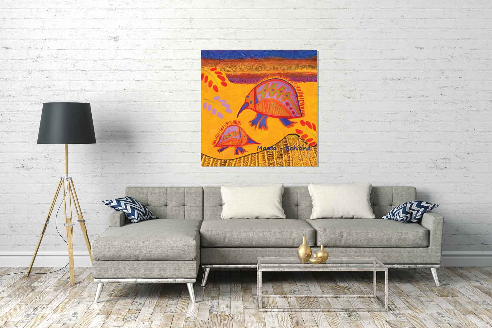 Canvas Print - Totem Maata Echidna - Saretta Art & Design