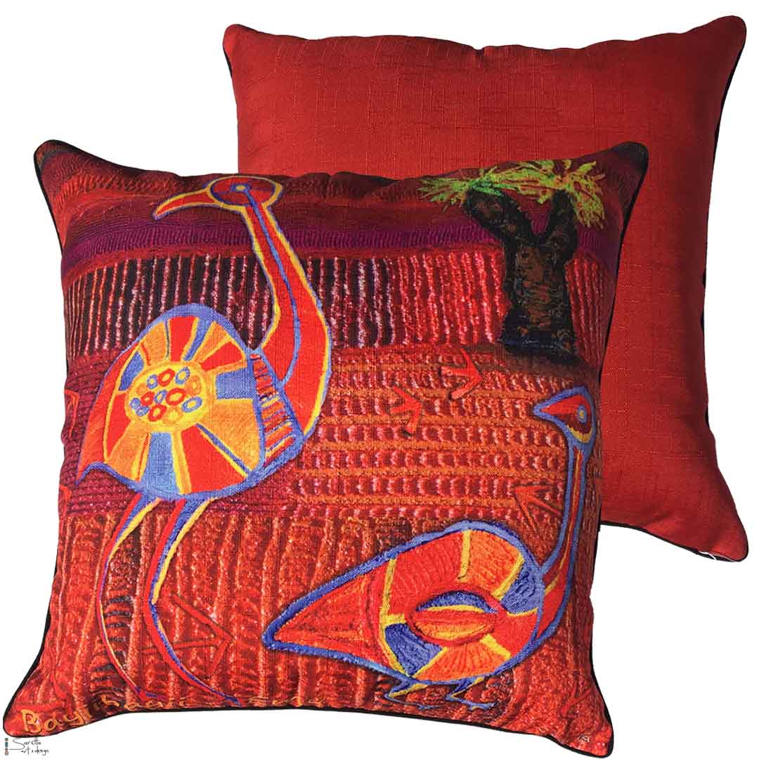 Cushion Cover - Totem Bayiibayii Emu - Saretta Art & Design