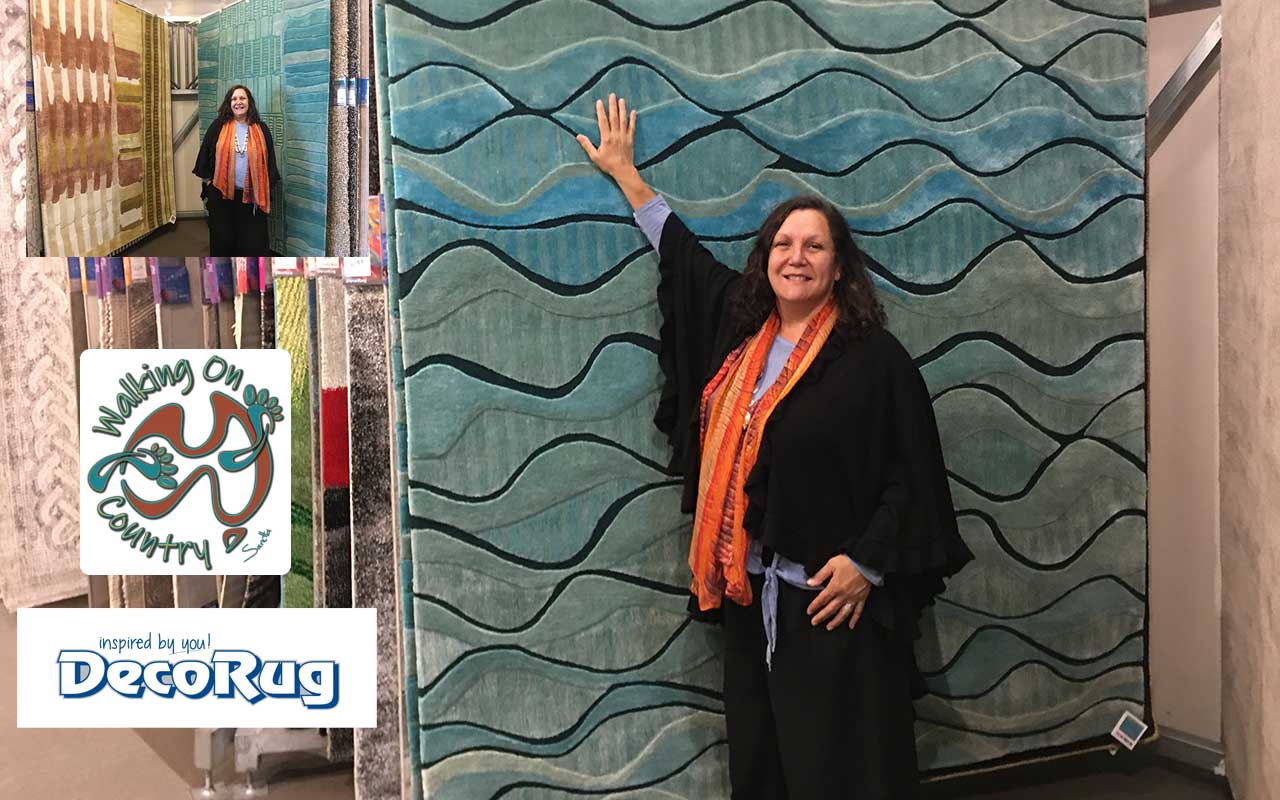 Walking On Country Aboriginal rugs by Saretta and DecoRug - Saretta Art & Design