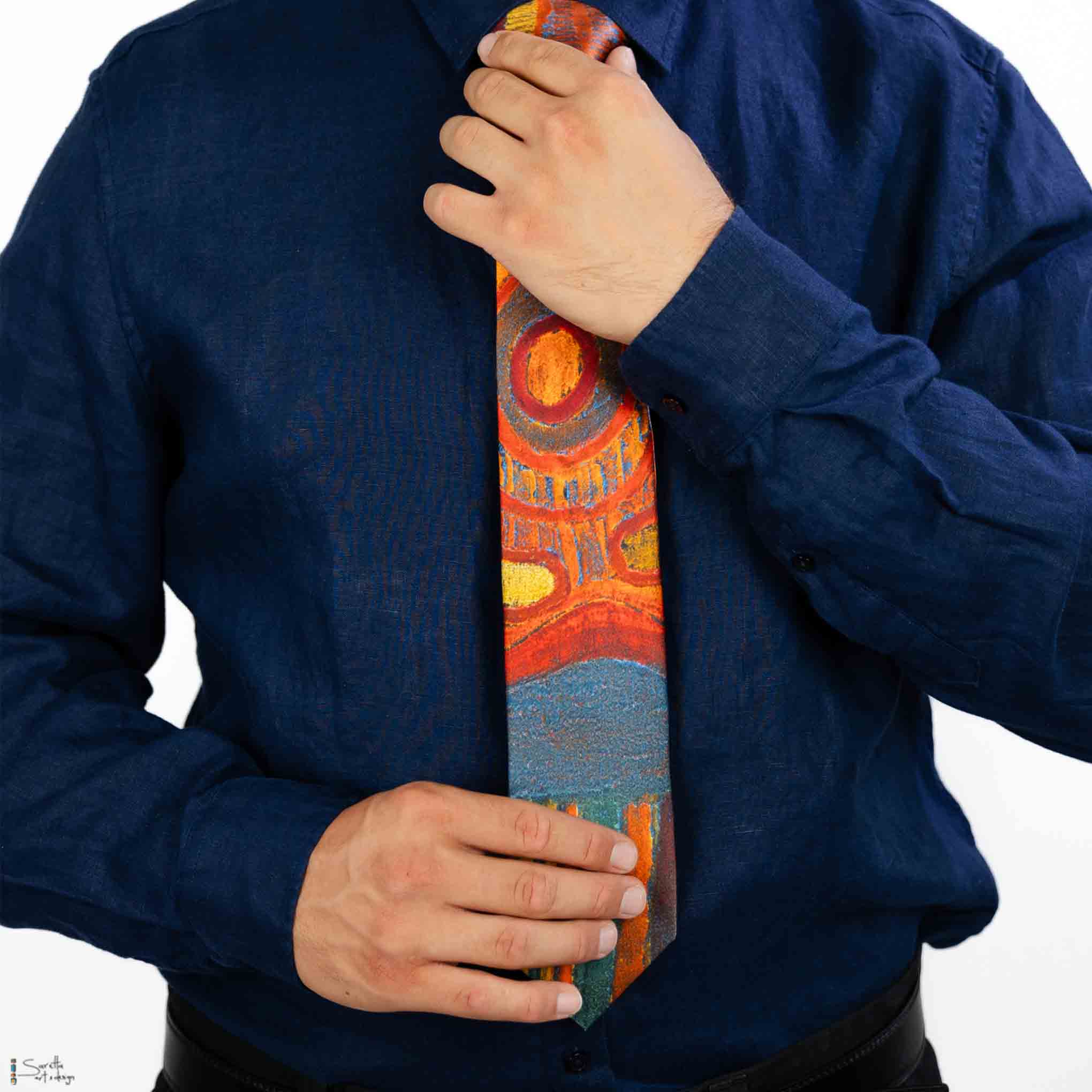 Silk Tie - Poorubang - Bora Ground