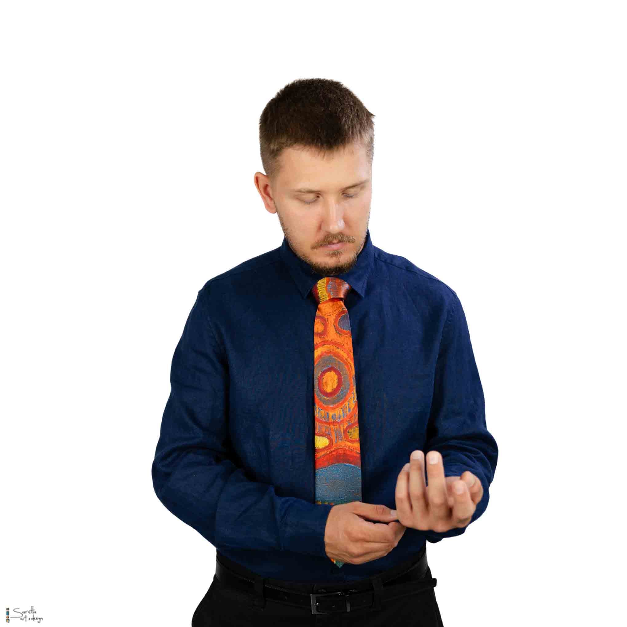 Silk Tie - Poorubang - Bora Ground