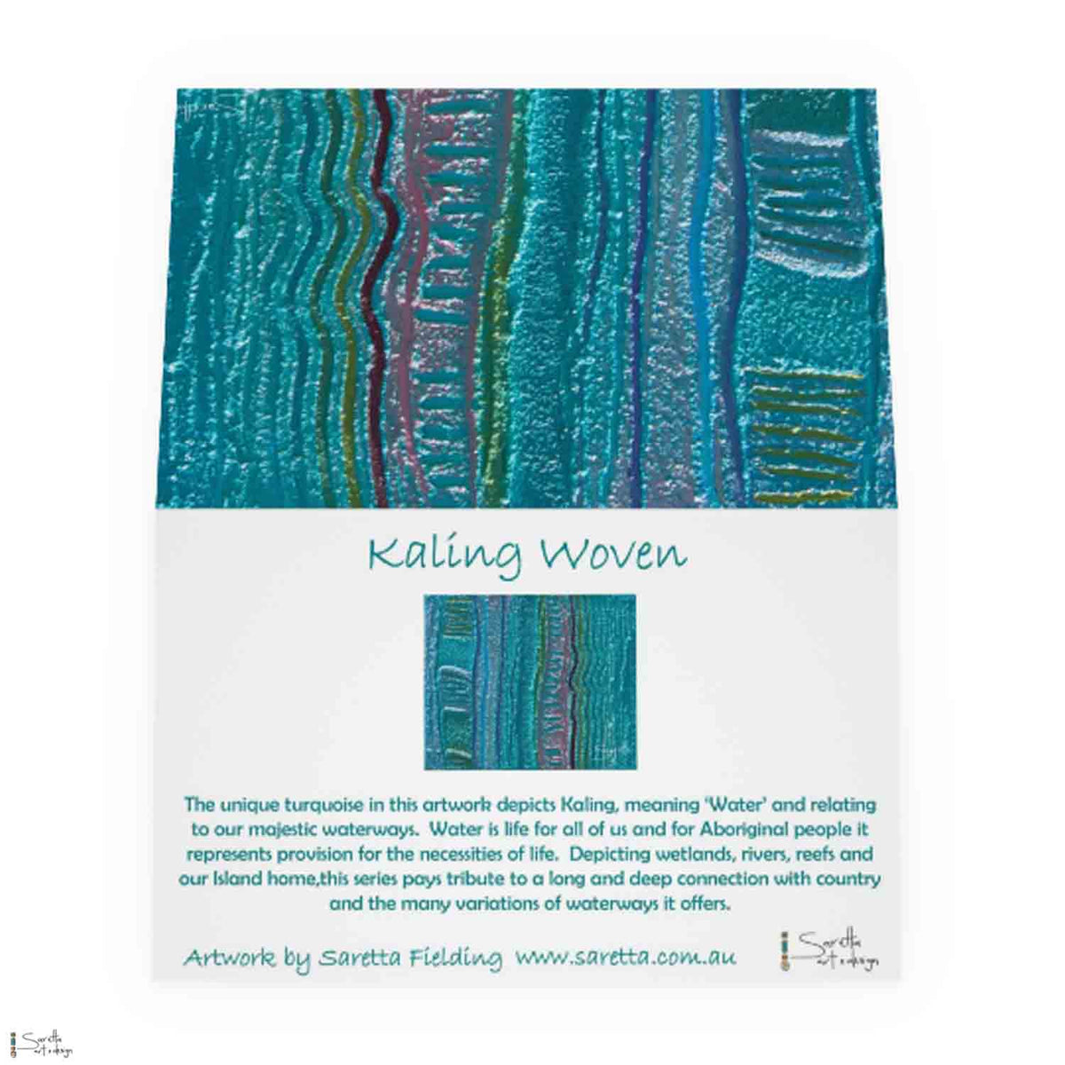 Kaling Pattern Guide Greeting Card - Kaling Woven – Saretta Art & Design