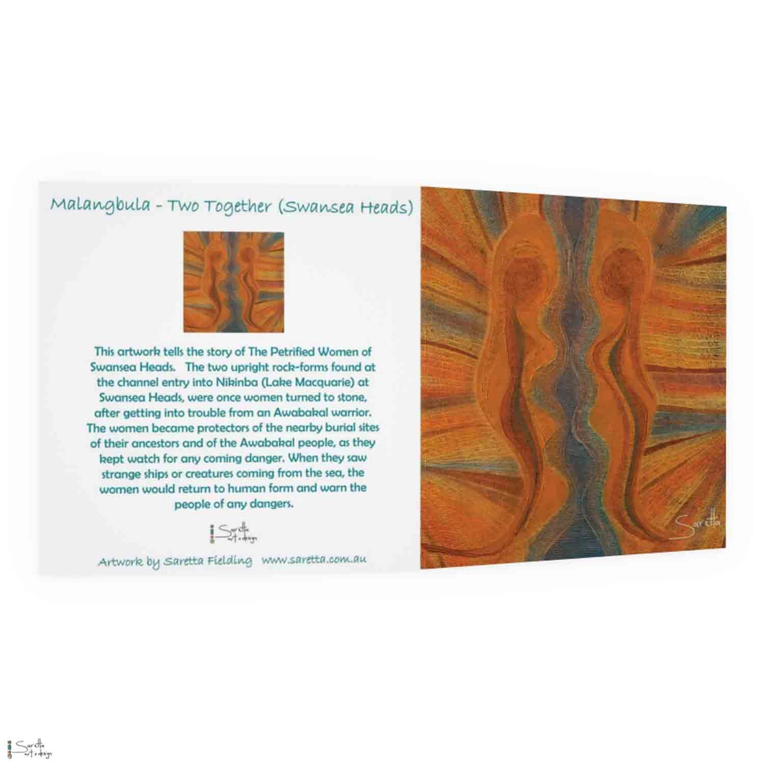 Greeting Card - Kaling Parai – Malangbula - Two Together (Swansea Heads)