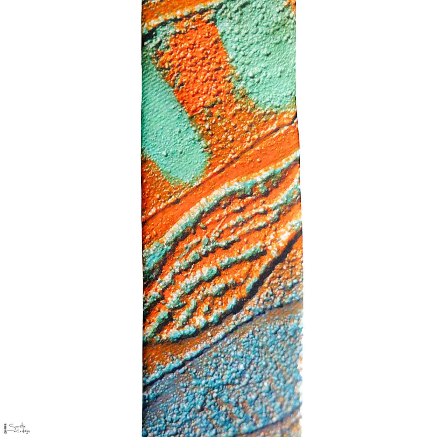 Men's Silk Ties - Pamara - River - Saretta Art & Design