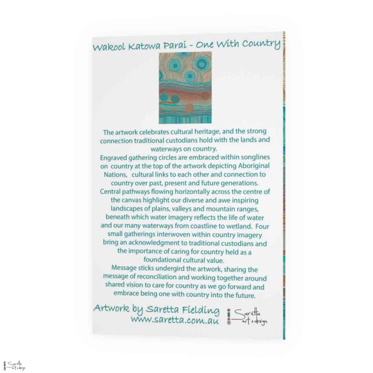 Greeting Card -  Wakool Katowa Parai – One With Country