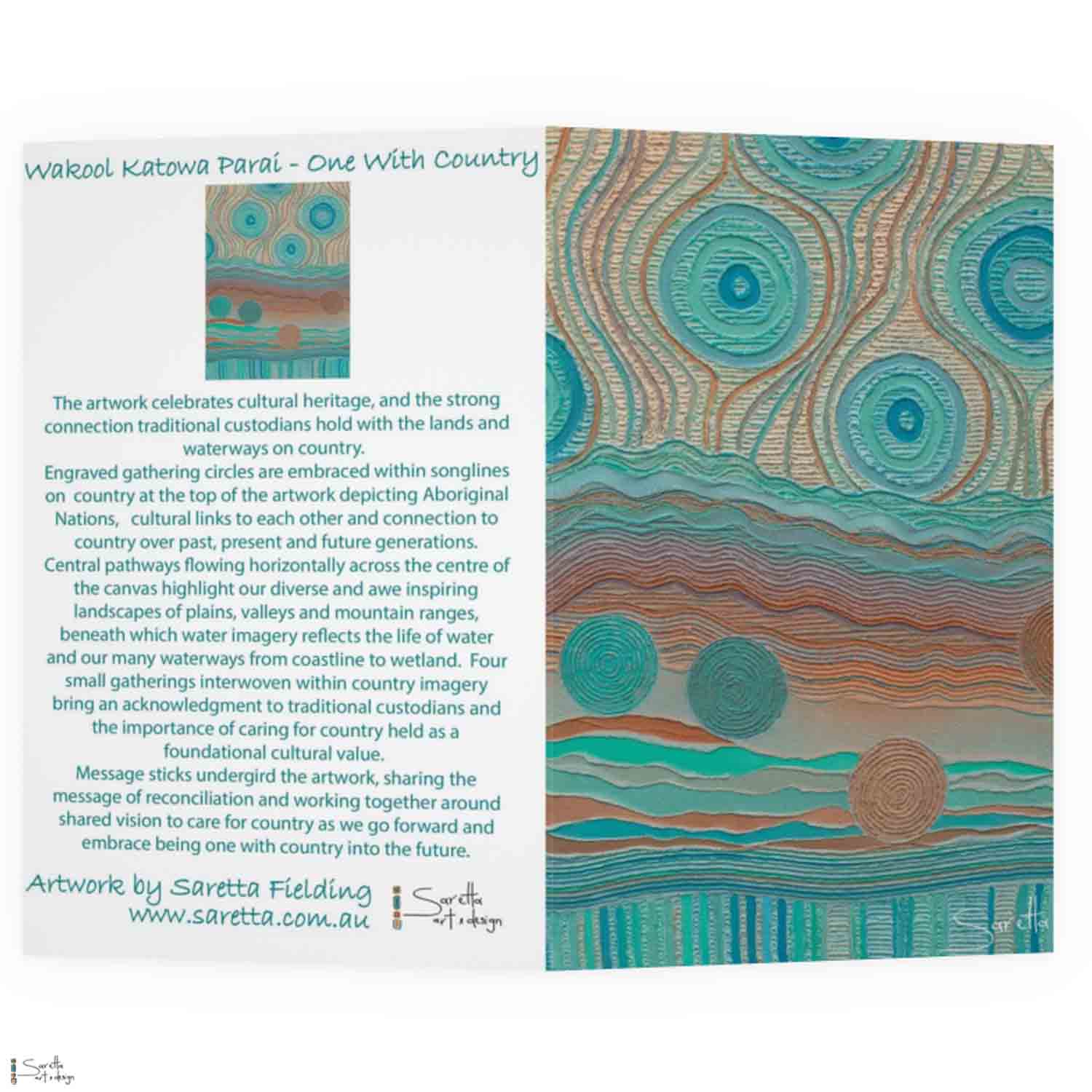 Greeting Card -  Wakool Katowa Parai – One With Country