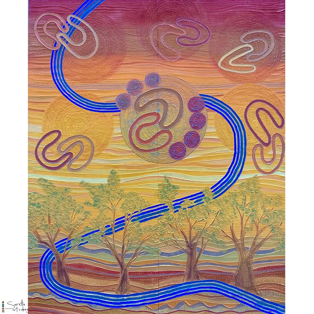 Ngaliinba Yapung – Shared Journey for Winc Australia - Saretta Art & Design