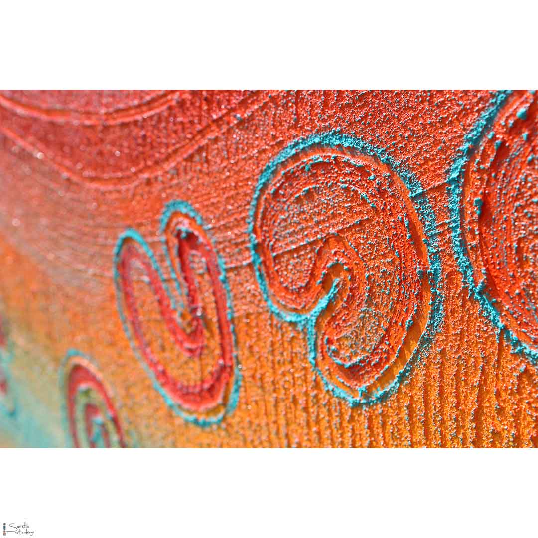 close up of Ngooroowin Wgapall – Emu Women, Canvas Print by Saretta Fielding