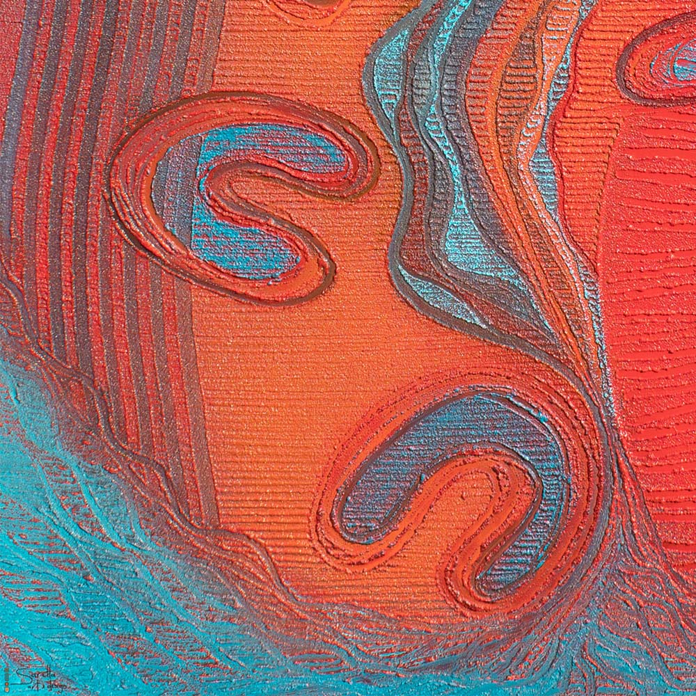 close up of Canvas Print - Saltwater and Freshwater Country by Saretta