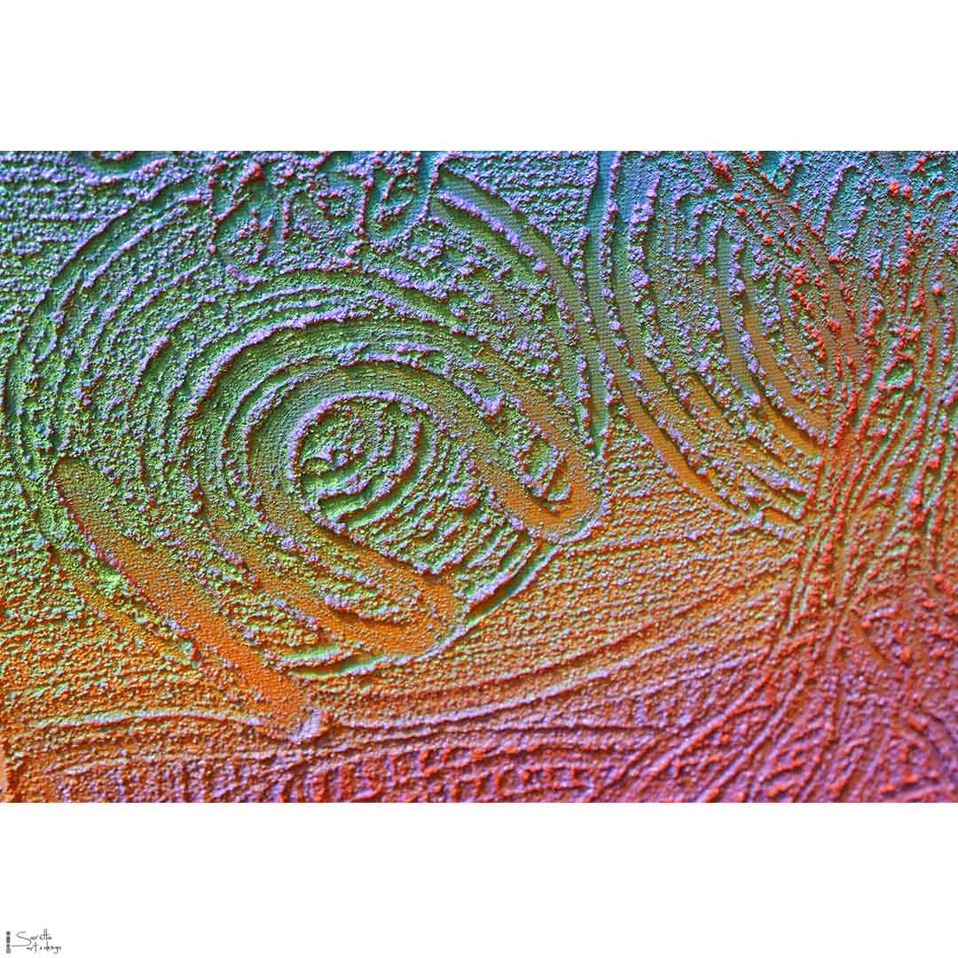 Close up of Malang Wakool - Together as one Original artwork by Saretta Fielding