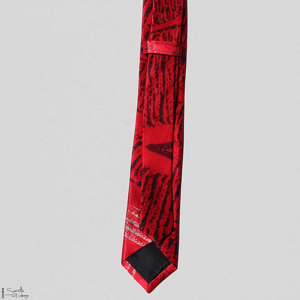 Men's Skinny Tie - Biraban - Saretta Art & Design