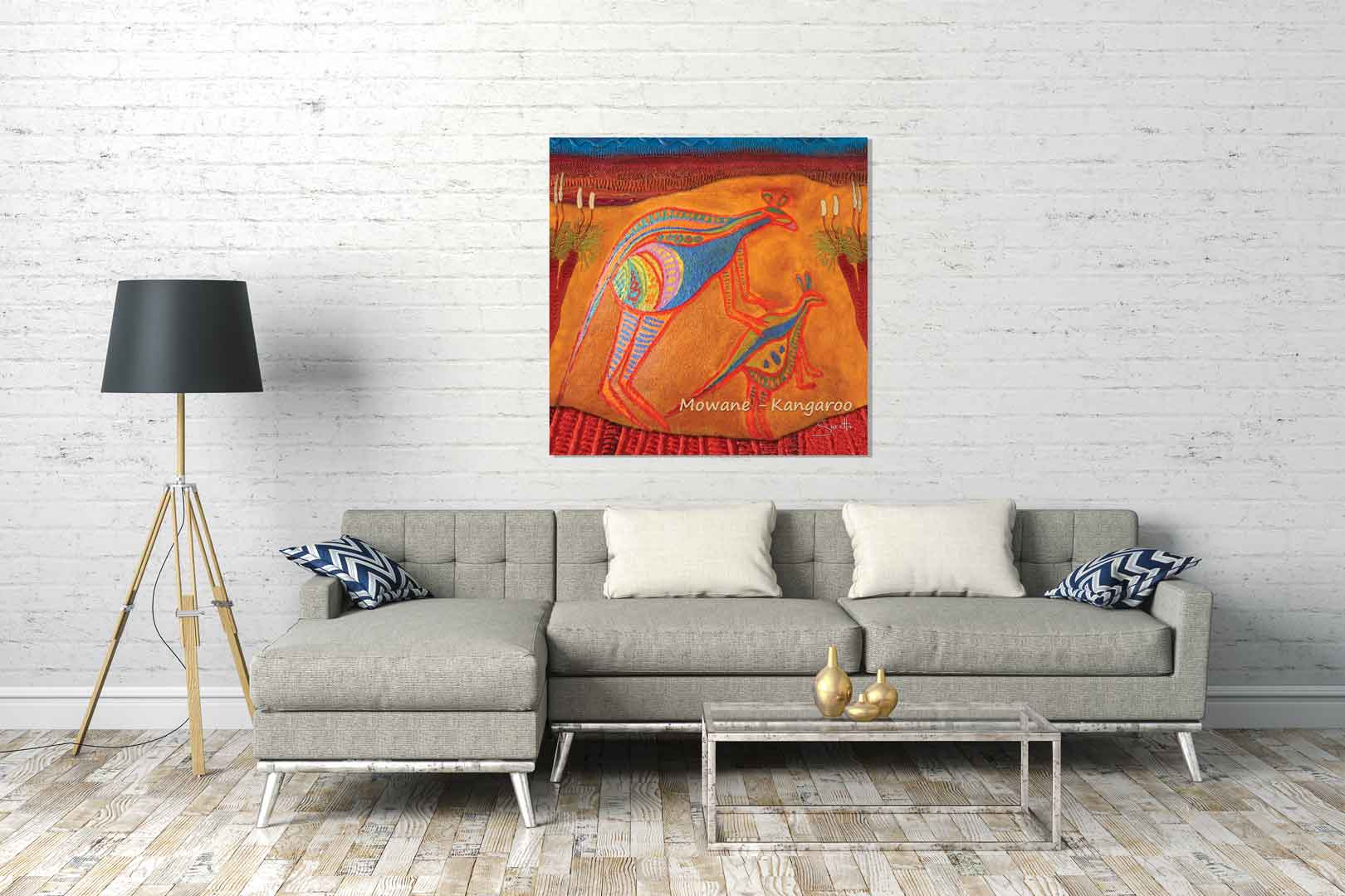 Canvas Print - Totem Mowane Kangaroo - Saretta Art & Design