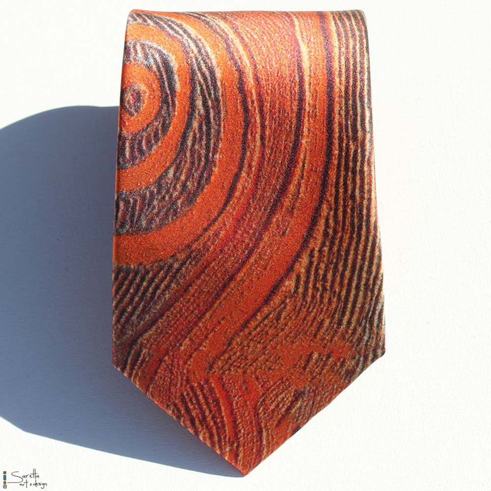 Men's Tie - Kari Kari - Beginning Time - Saretta Art & Design