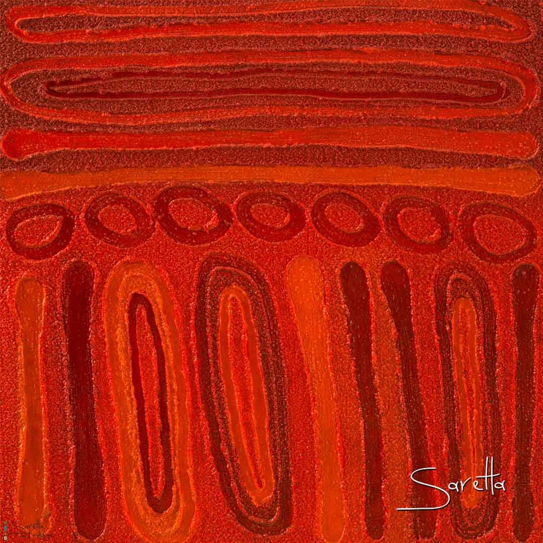 Canvas Print - Kopara Red Ochre - Saretta Art & Design
